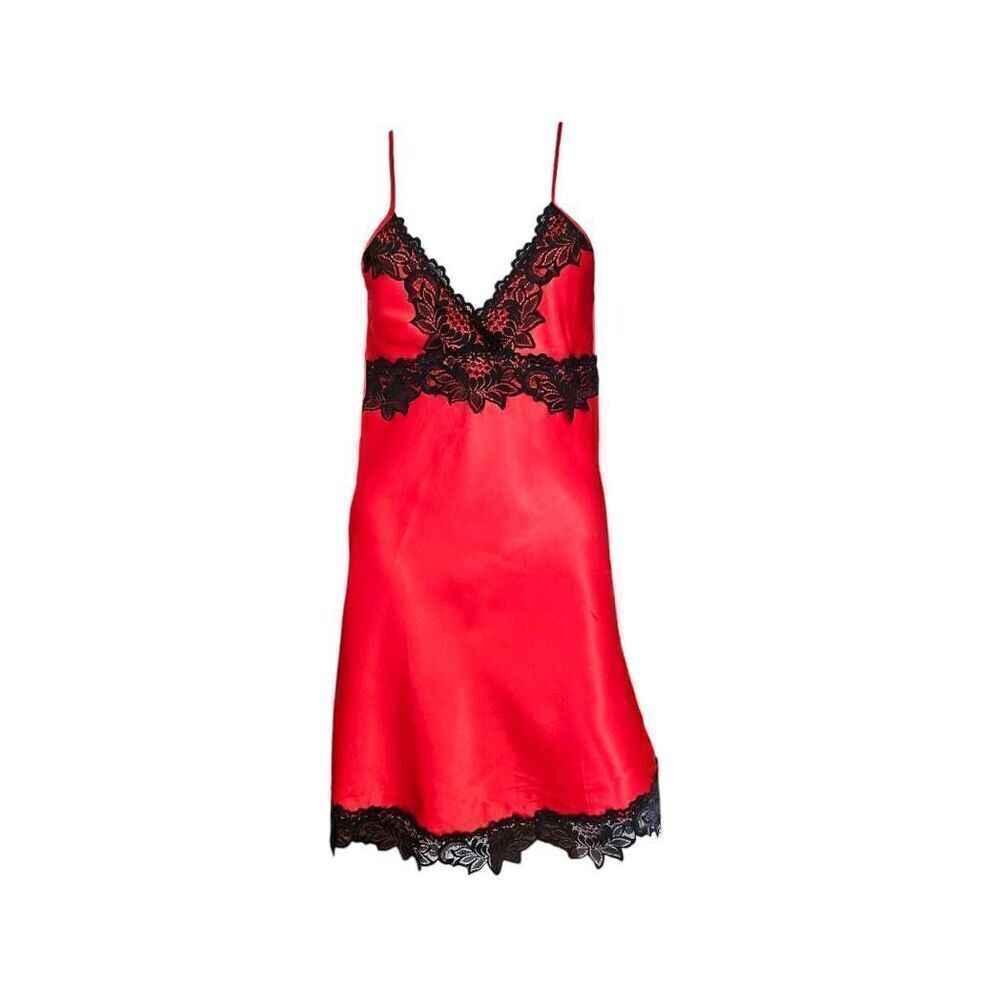 goth lace slip mini dress